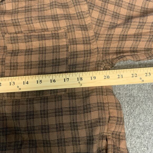 Hollister Shirt Womens Small‎ Cropped Button Up Brown Western Cowgirl Collared S - Picture 6 of 7